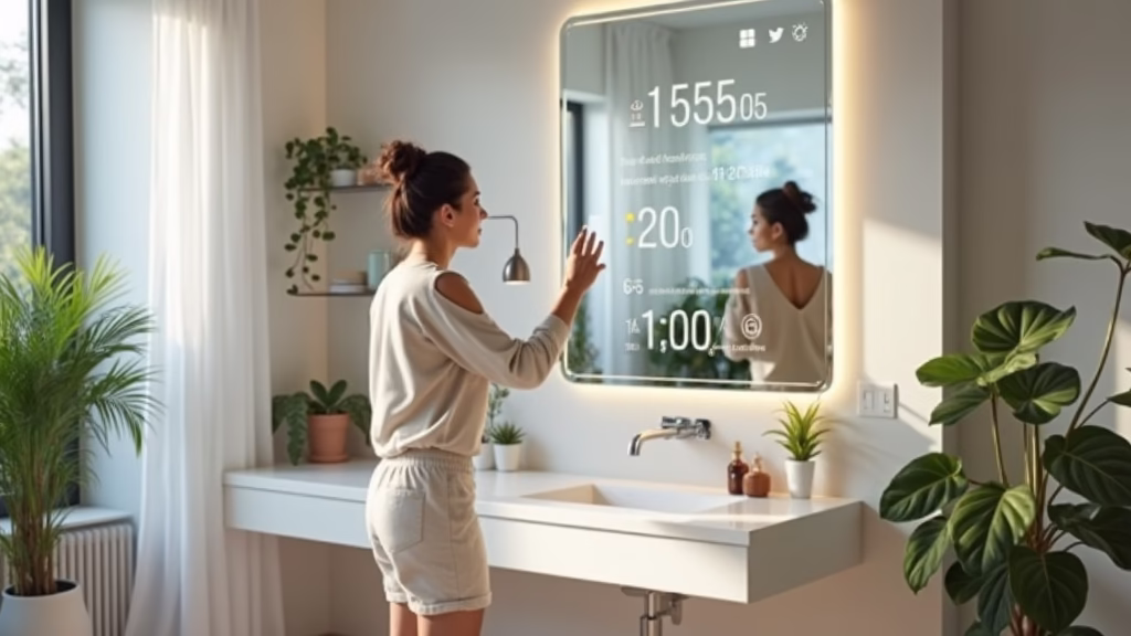 "Smart mirrors: tech blend."